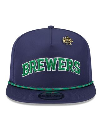 Men's Navy Milwaukee Brewers 2025 Big League Chew Golfer Snapback Hat