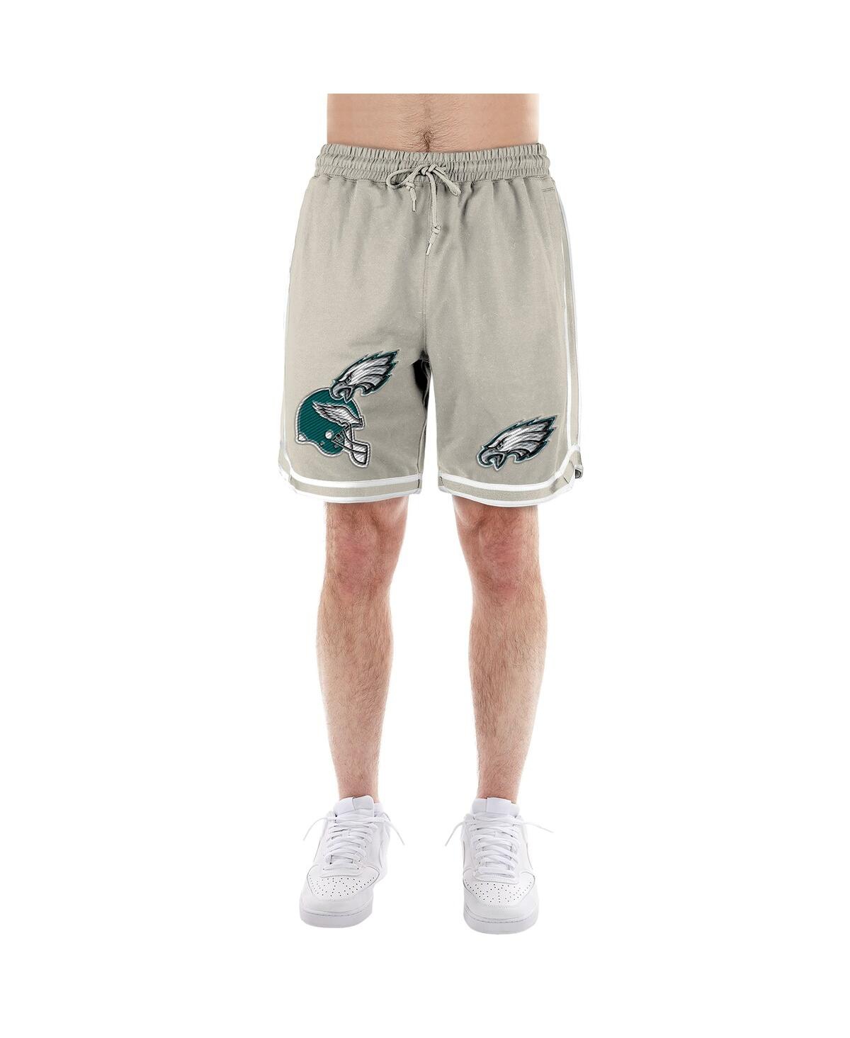 New Era Men's Light Beige Philadelphia Eagles Stone Multi Patch Shorts In Gray
