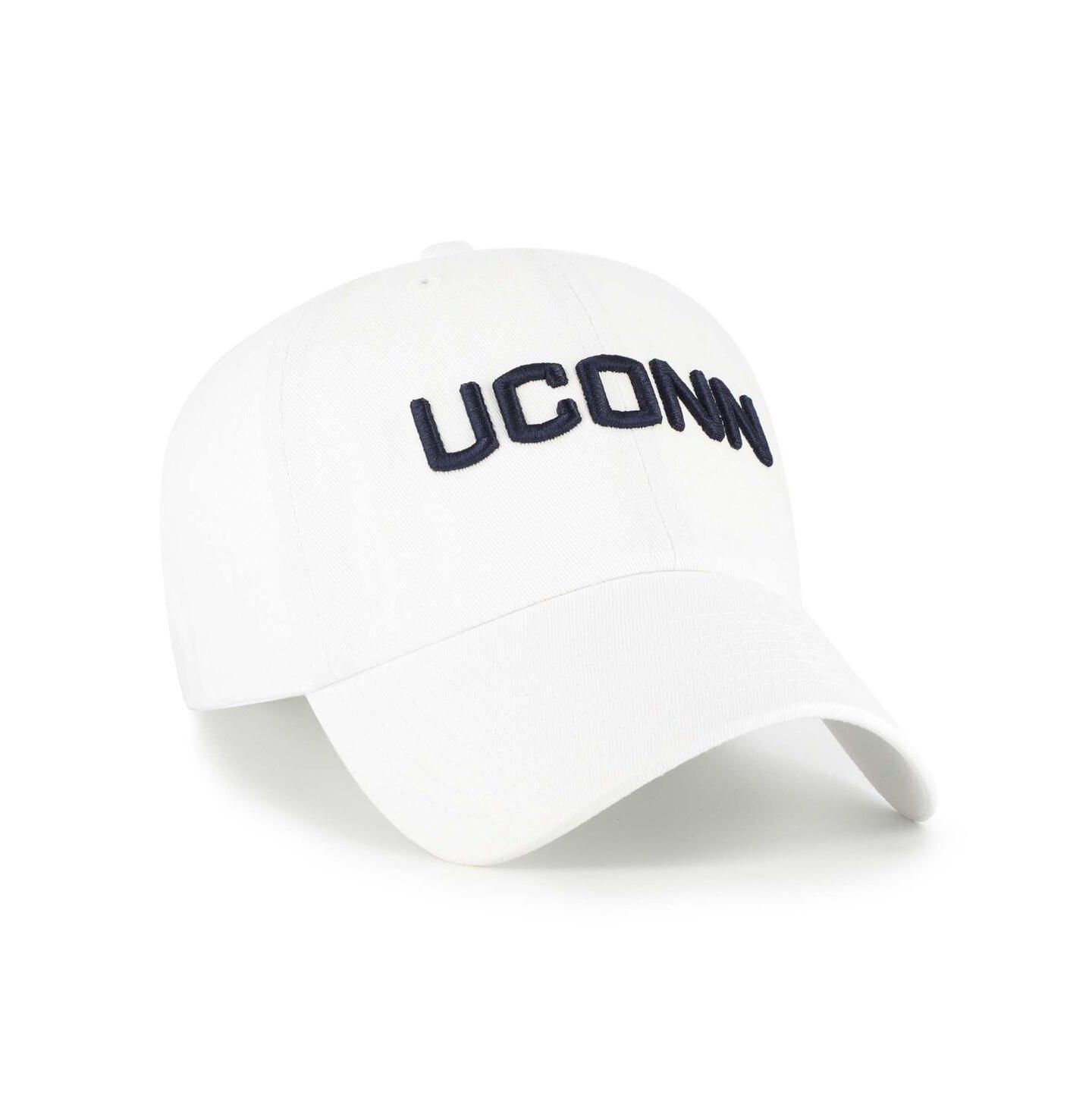 Мужская кепка '47 Brand White UConn Huskies Clean Up Adjustable Hat — фото 3