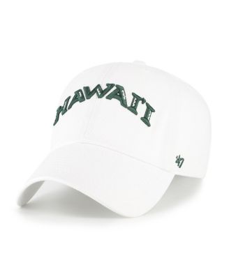 '47 Brand - Men's White Hawaii Rainbow Warriors clean up Adjustable Hat