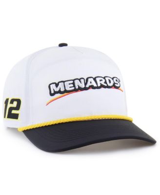 '47 Brand - Men's White/Black Ryan Blaney brrr Menards Rope Hitch Adjustable Hat