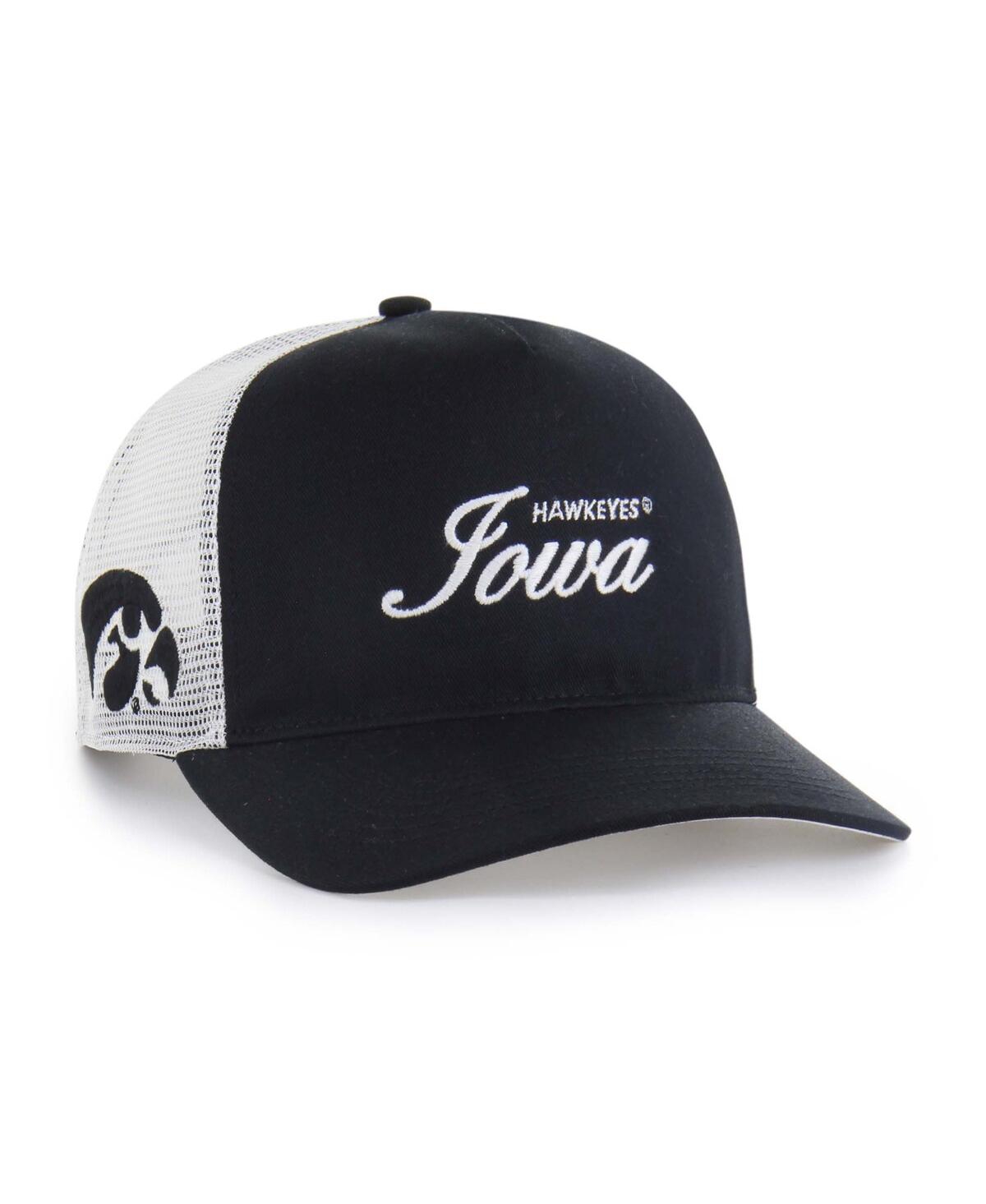 47 Brand Men's And Women's Black Iowa Hawkeyes Contemporary Basics Foundation Trucker Hitch Adjustable Hat