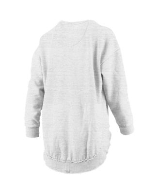 Women's Heather Gray Texas A&M Aggies Field Day M&eacute;lange Poncho Pullover Sweatshirt