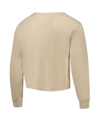 Men's and Women's Cream Los Angeles Lakers High Country Collection Cullen Waffle Knit Long Sleeve T-Shirt