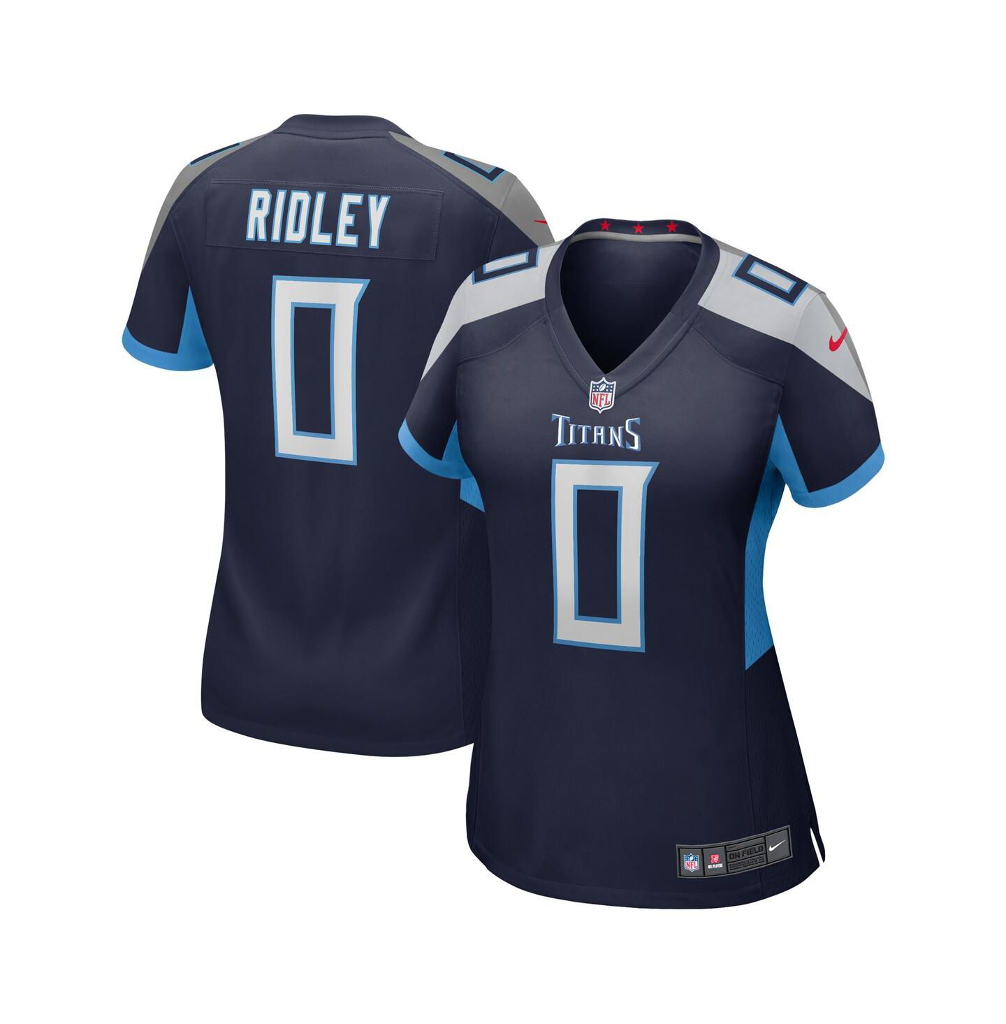 Женский топ Nike Calvin Ridley Navy Tennessee Titans Game Player Jersey — фото 1