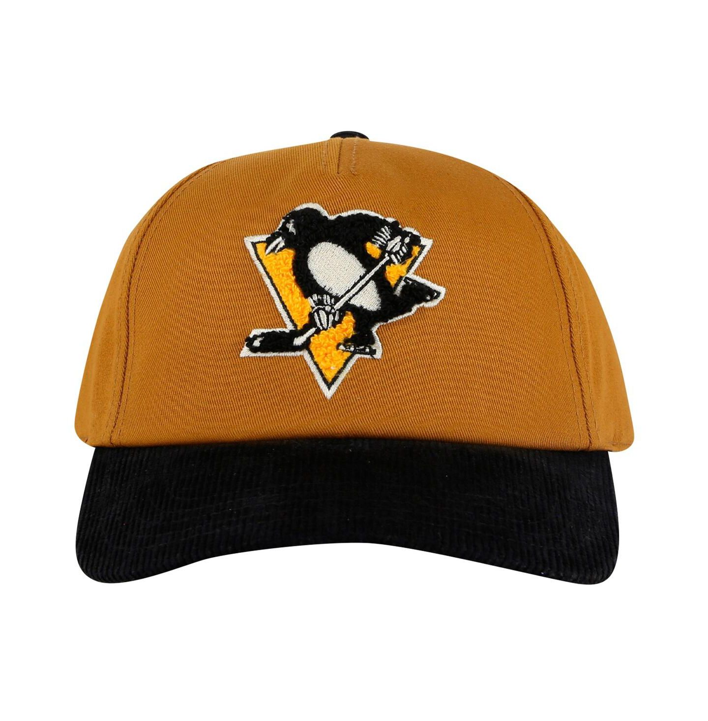 Мужская кепка American Needle Tan/Black Pittsburgh Penguins Burnett Adjustable Hat — фото 1