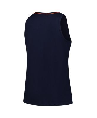 Women's Navy Chicago Bears Plus Size Stellar Win V-Neck Tank Top