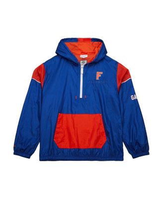 Mitchell & Ness - Men's Royal Florida Gators Anorak Vintage Logo Half-Zip Hoodie