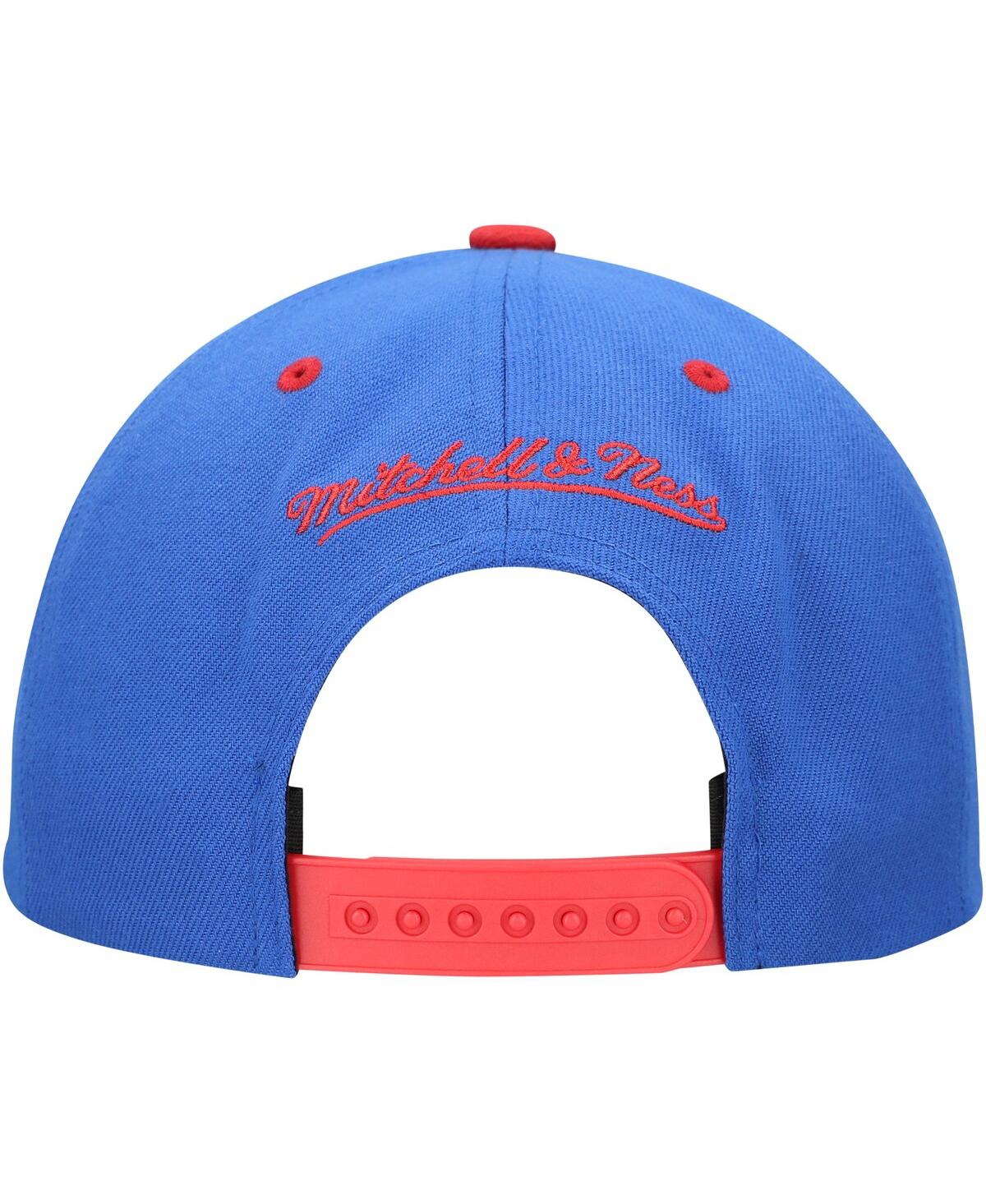 Mitchell & Ness Men's Royal Philadelphia 76ers All In 2.0 Pro Crown Snapback Hat In Blue