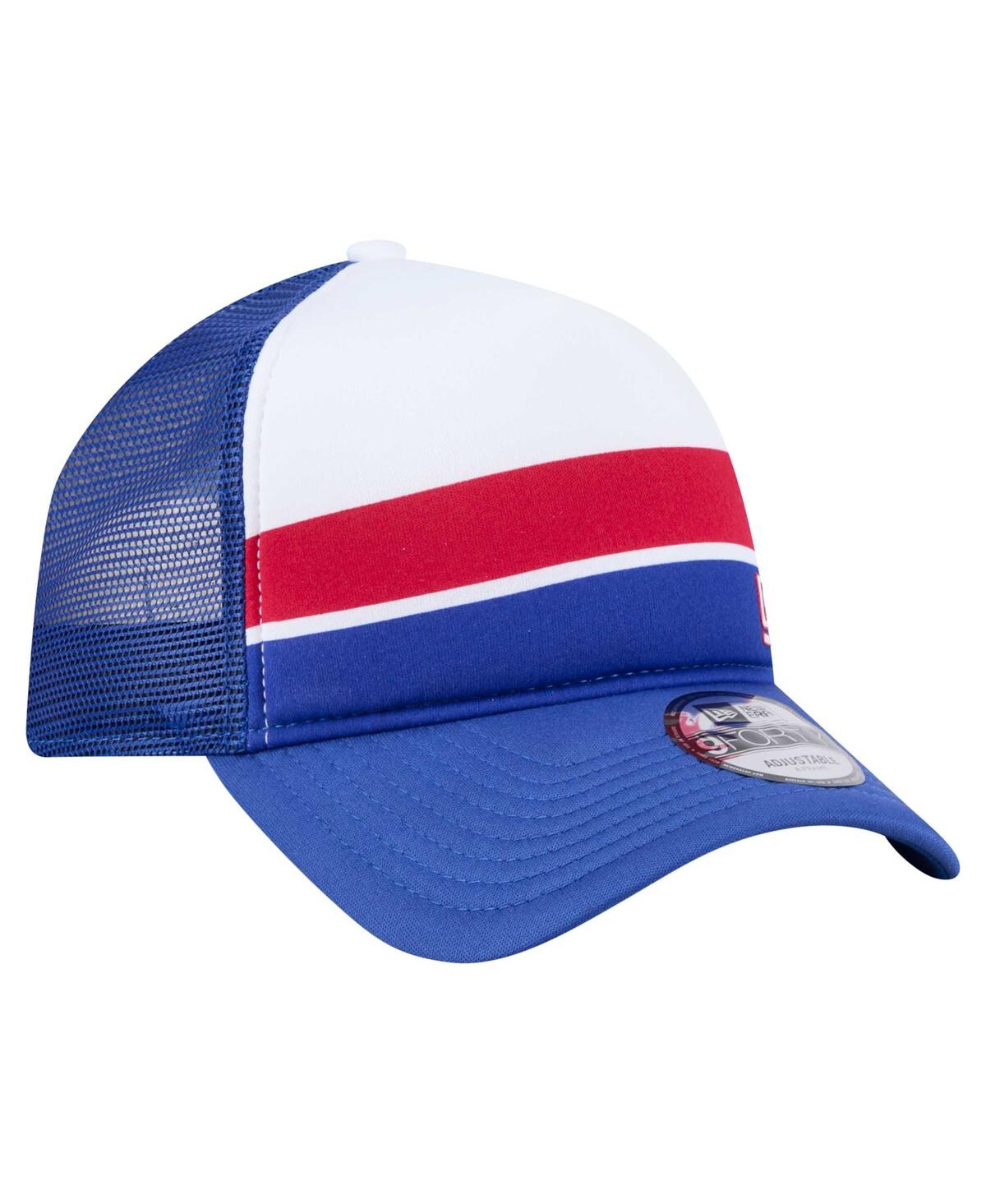 New Era Big Boys And Girls Royal New York Giants Sport Night Color Block 9forty A-frame Trucker Adjustable H In Blue