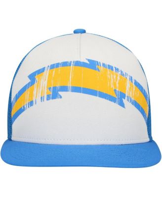 Big Boys and Girls White/Powder Blue Los Angeles Chargers Distressed 9FIFTY A-Frame Snapback Hat