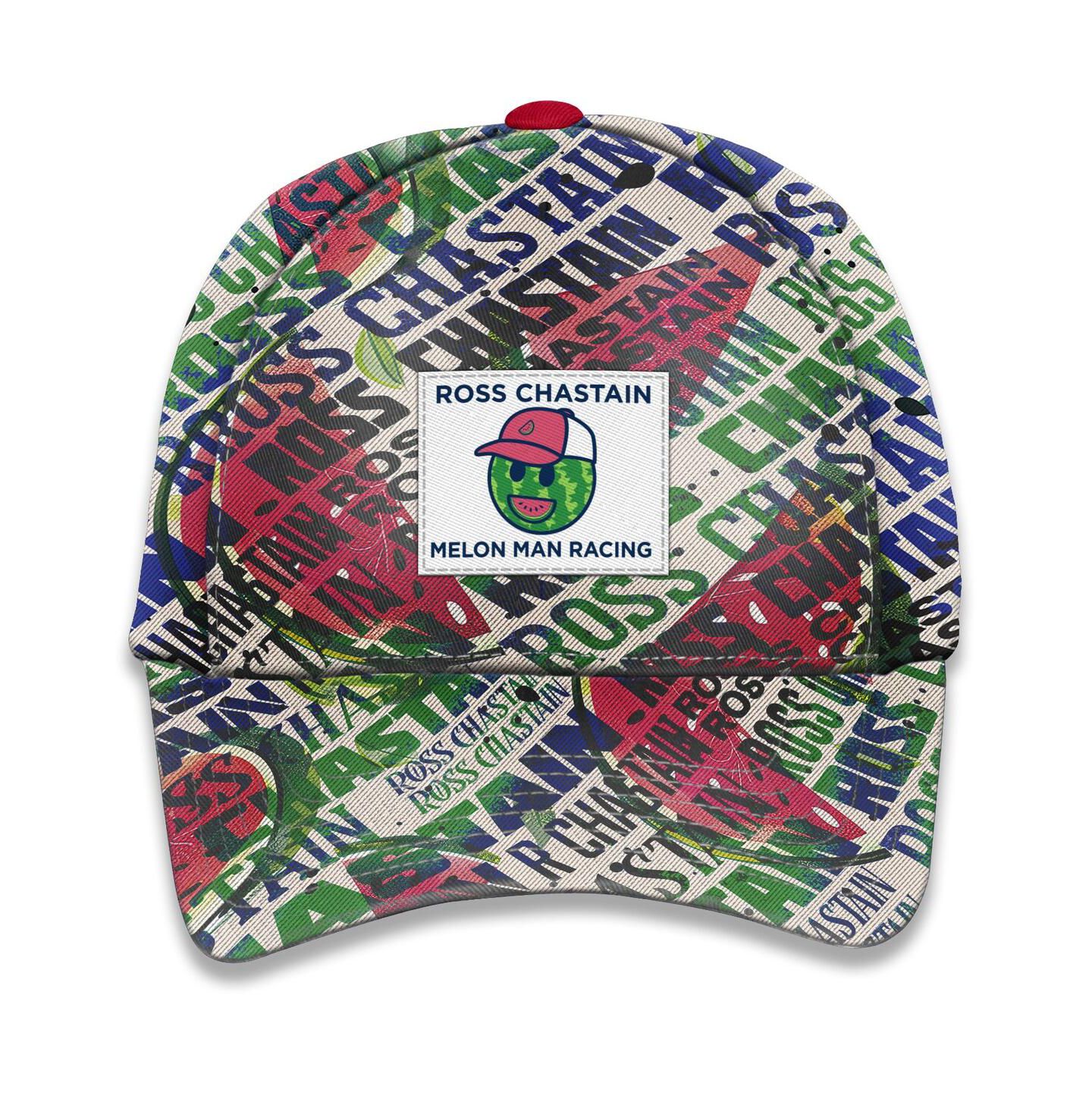 Мужская кепка Trackhouse Racing Team Collection White Ross Chastain Sublimated Melon Man Adjustable Hat — фото 4