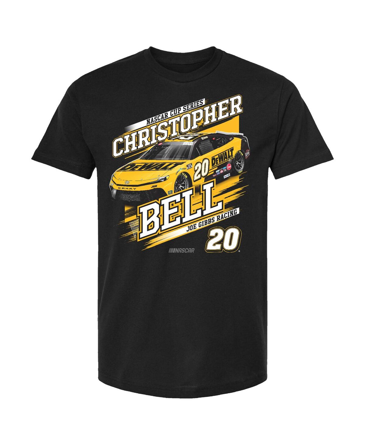 Joe Gibbs Racing Team Collection Men's Black Christopher Bell Dewalt Car T-shirt In Black