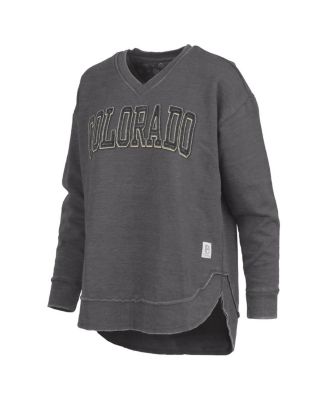 Women's Black Colorado Buffaloes Westin Poncho V-Neck Pullover Sweatshirt