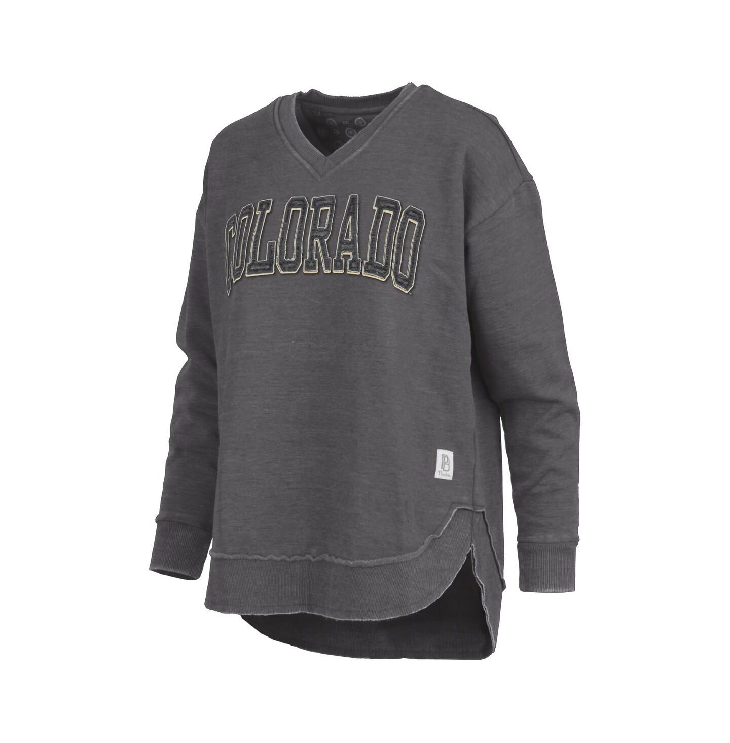 Женская толстовка Pressbox Black Colorado Buffaloes Westin Poncho V-Neck Pullover — фото 3