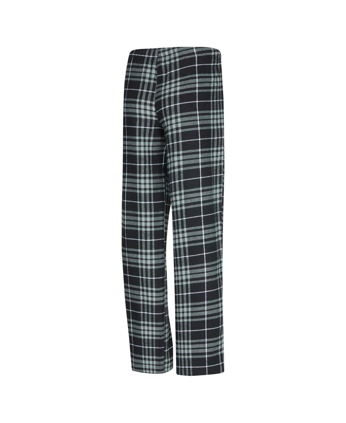Concepts Sport Women's 2-piece Black/gray San Antonio Spurs Vector Top And Flannel Pants Sleep Set In Black