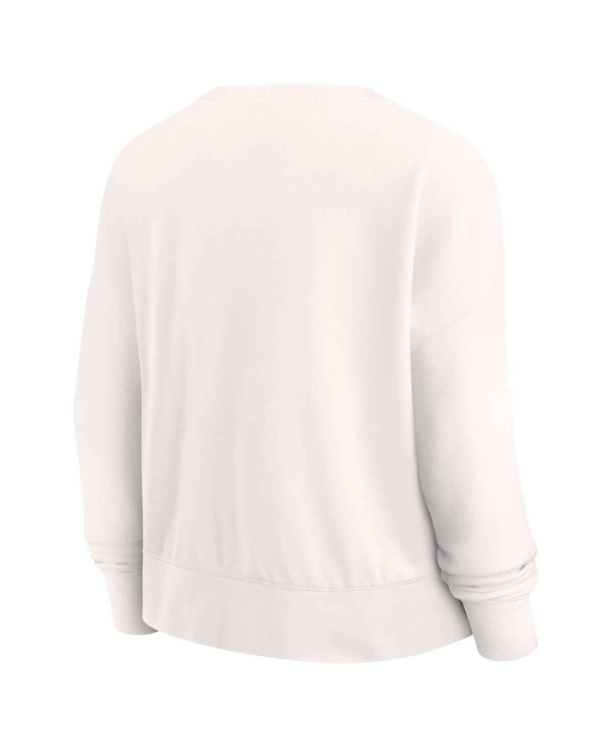 Fanatics Women's Cream Memphis Grizzlies Close The Game Pullover Sweatshirt In White