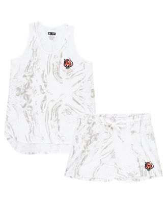 Concepts Sport - Women's White Cincinnati Bengals Plus Size Quartz Tank Top and Shorts Set