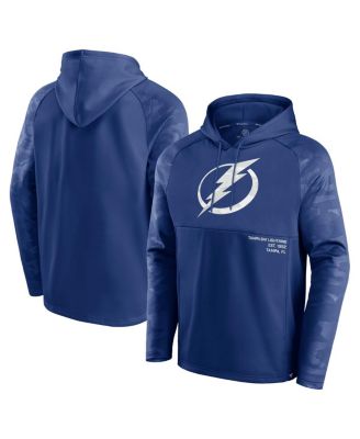 Fanatics - Men's Blue Tampa Bay Lightning Shade Defender Raglan Pullover Hoodie