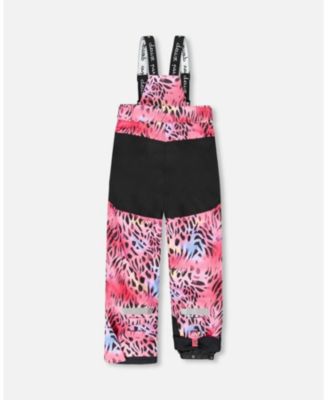 Big Girls Two-Piece Teknik Snowsuit Multicolor Leopard and Zebra