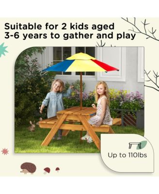 3 in 1 Kids and Water Activity Table W/ Foldable Umbrella