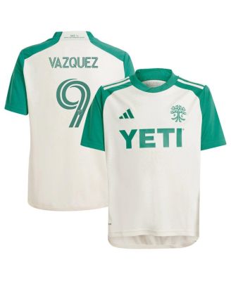 adidas - Big Boys and Girls Brandon Vazquez Tan Austin FC 2024 The Armadillo Kit Replica Player Jersey