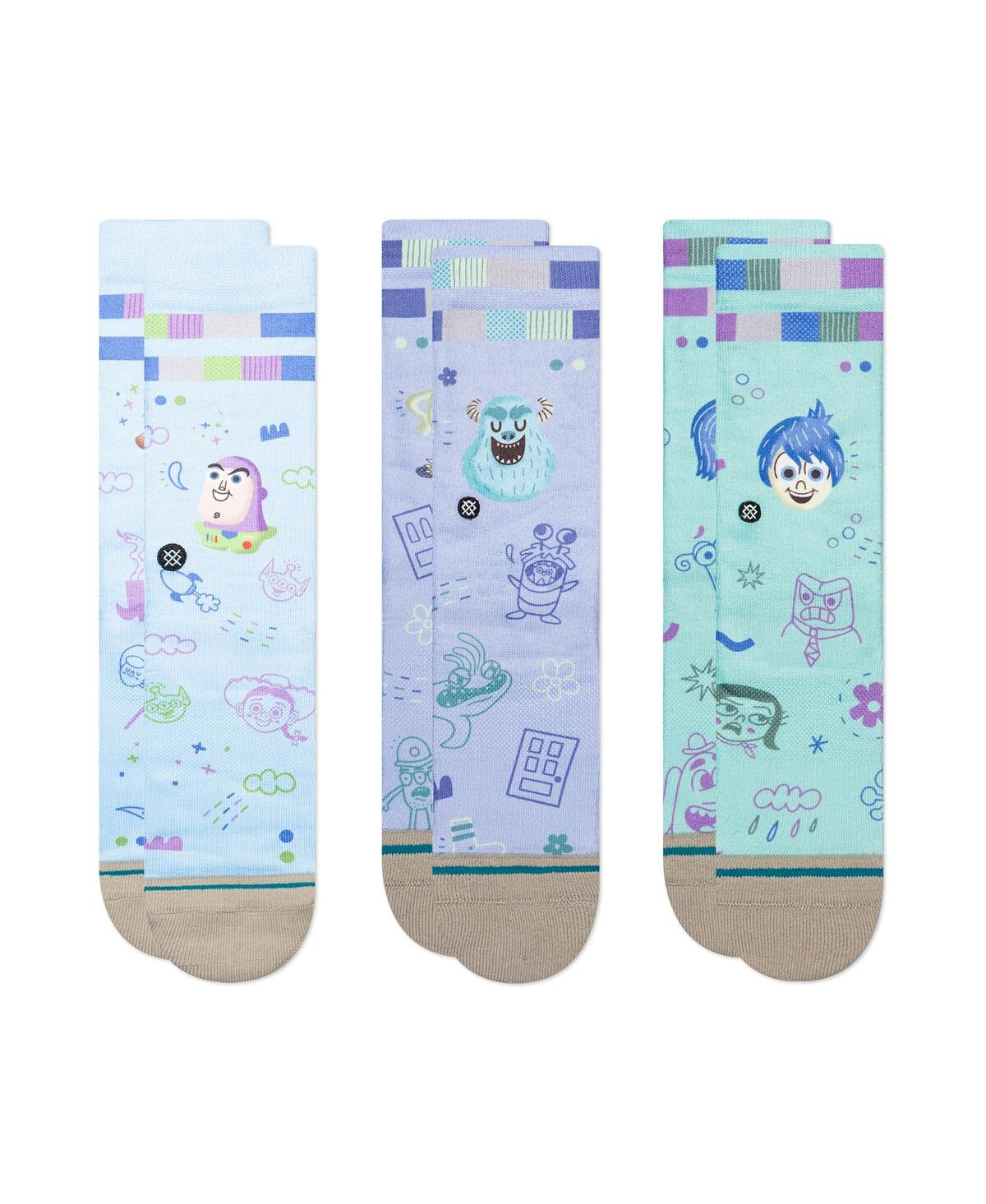 Stance Big Boys And Girls Pixar Crew Socks 3-pack Box Set In Multi