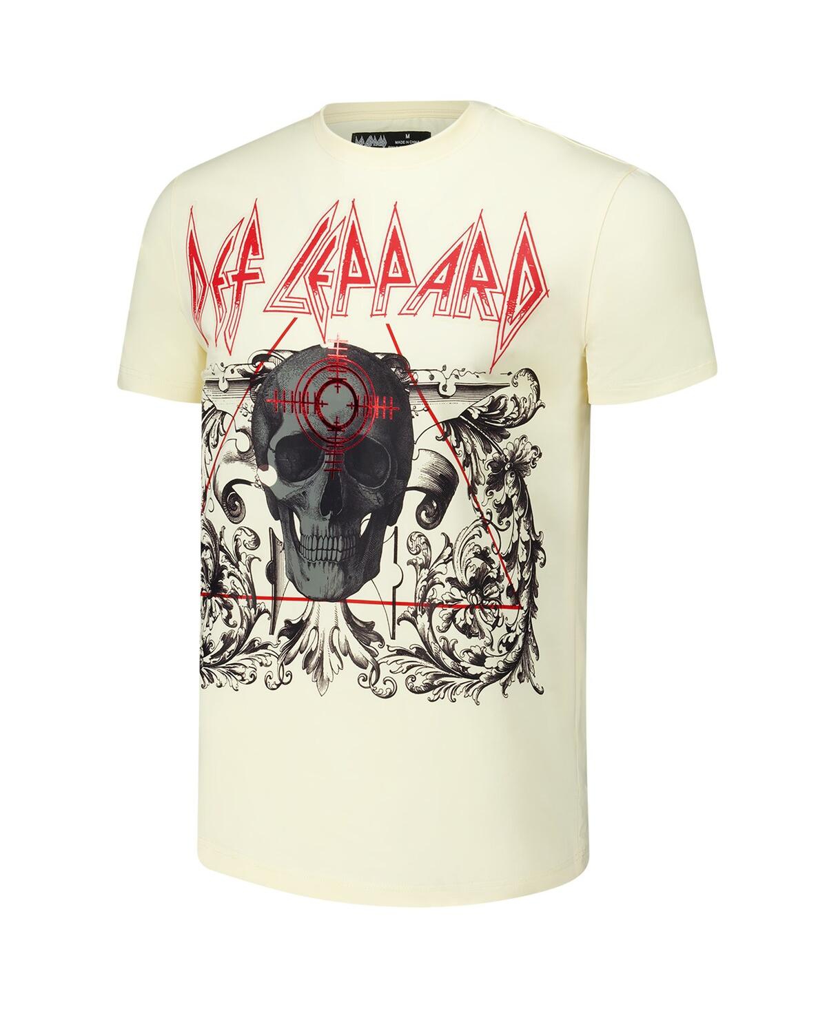 Freeze Max Men's Cream Def Leppard Let's Get Rocked T-shirt In White