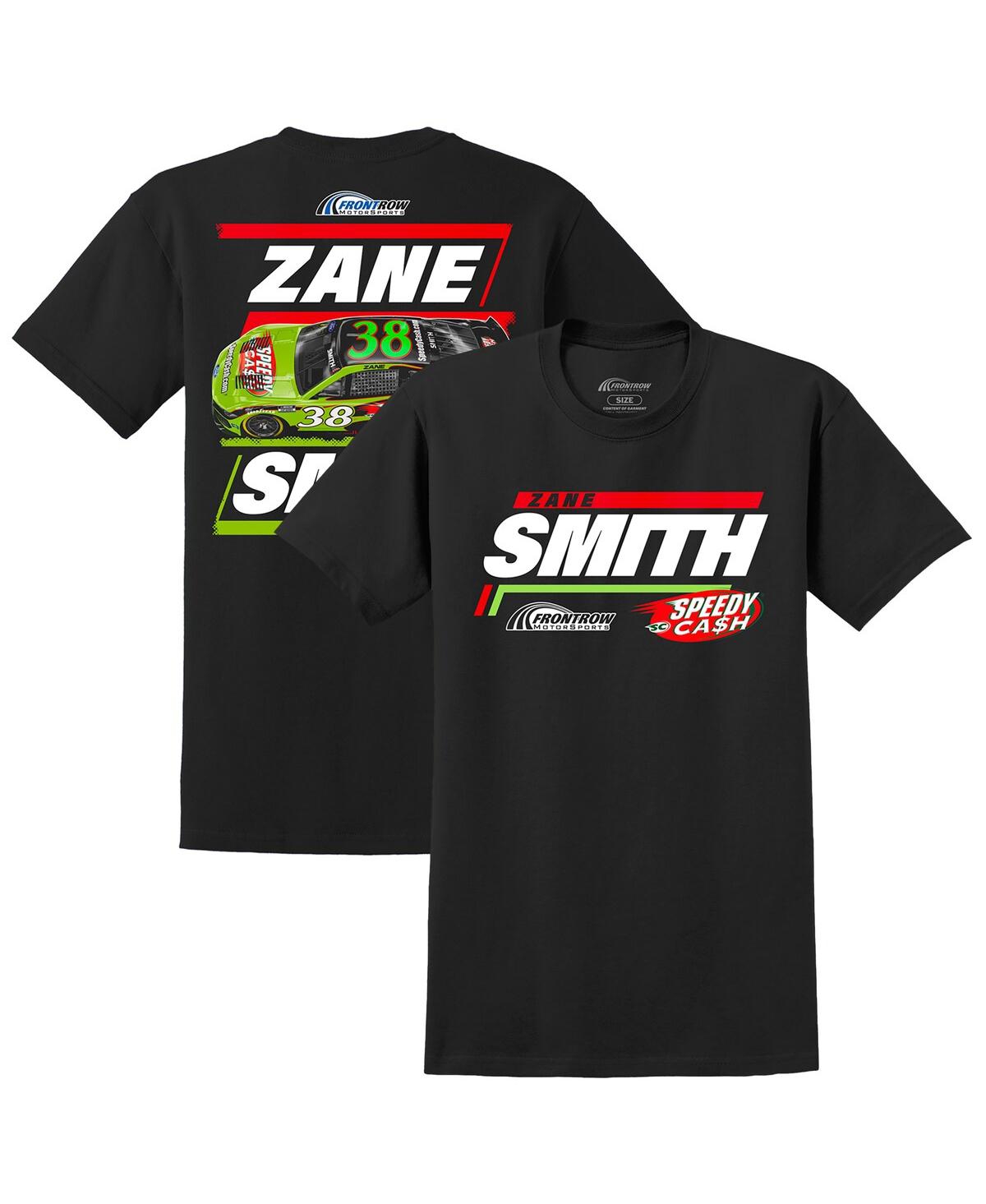 Front Row Motorsports Men's Black Zane Smith Speedy Cash Car T-shirt In Black