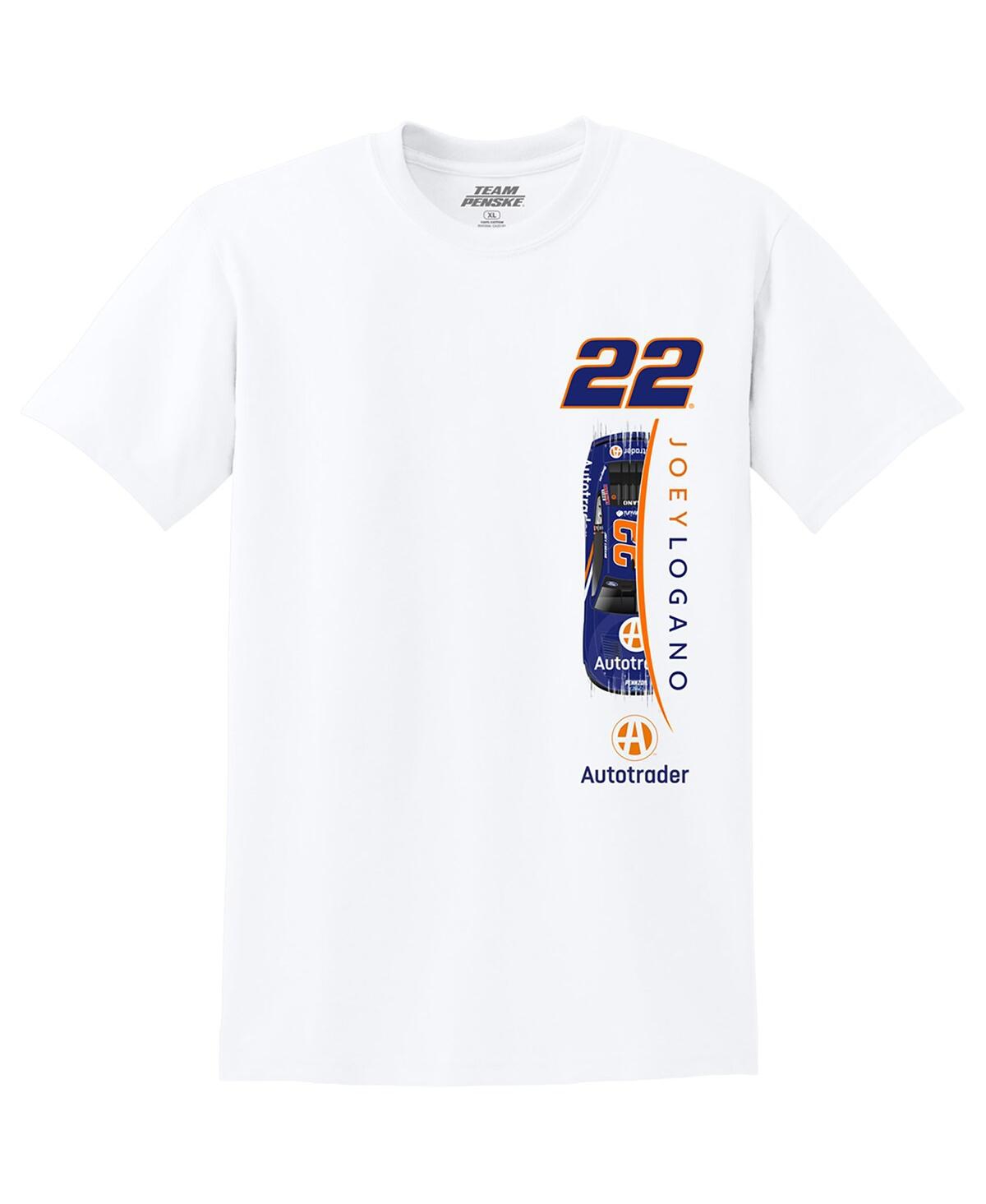 Team Penske Men's White Joey Logano Autotrader Car T-shirt In White