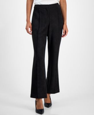 Women's High-Rise Seamed Straight-Leg Pants 