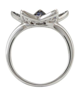 Suzy Levian Sterling Silver & Created White Sapphire Star Ring