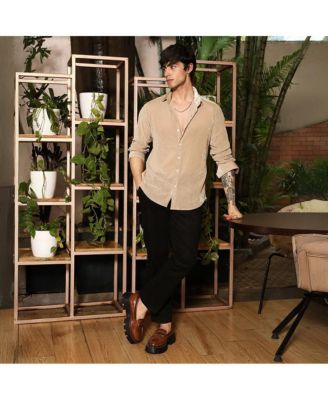 Men's Solid Velvet Shirt