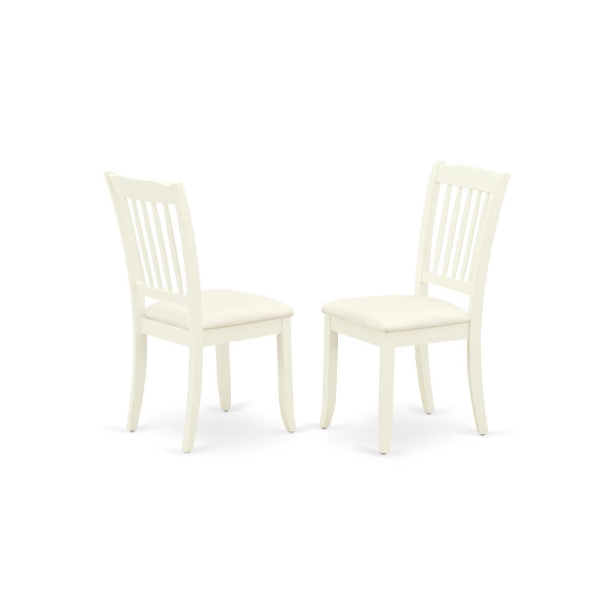East West Furniture Dining Room Set Linen White