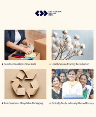 100% Organic Cotton Percale 4-Pc. Sheet Set, California King