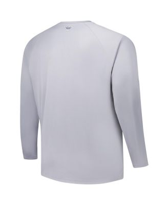 Men's Gray Dallas Cowboys Big & Tall Terminal Tackle Omni-Shade Raglan Long Sleeve T-Shirt