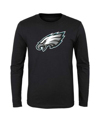 Outerstuff - Preschool Black Philadelphia Eagles Primary Logo Long Sleeve T-Shirt