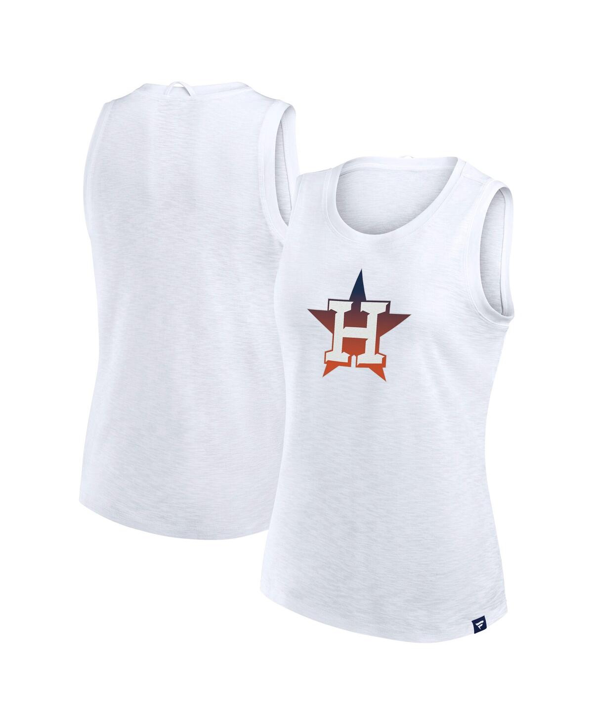 Fanatics Women's White Houston Astros Activate Slub Tank Top