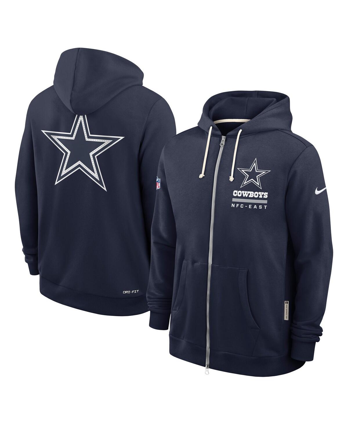 Nike Men's Navy Dallas Cowboys Sideline Utility Player Performance Full-Zip Hoodie - Navy