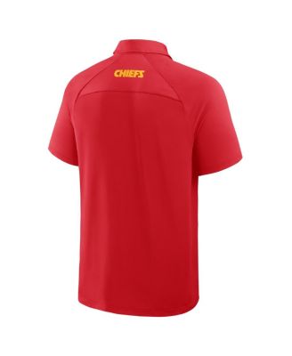Men's Red Kansas City Chiefs Back Around Raglan Polo Shirt