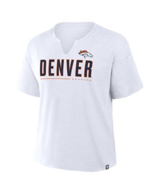 Fanatics - Women's White Denver Broncos Redzone Slub Boxy T-Shirt