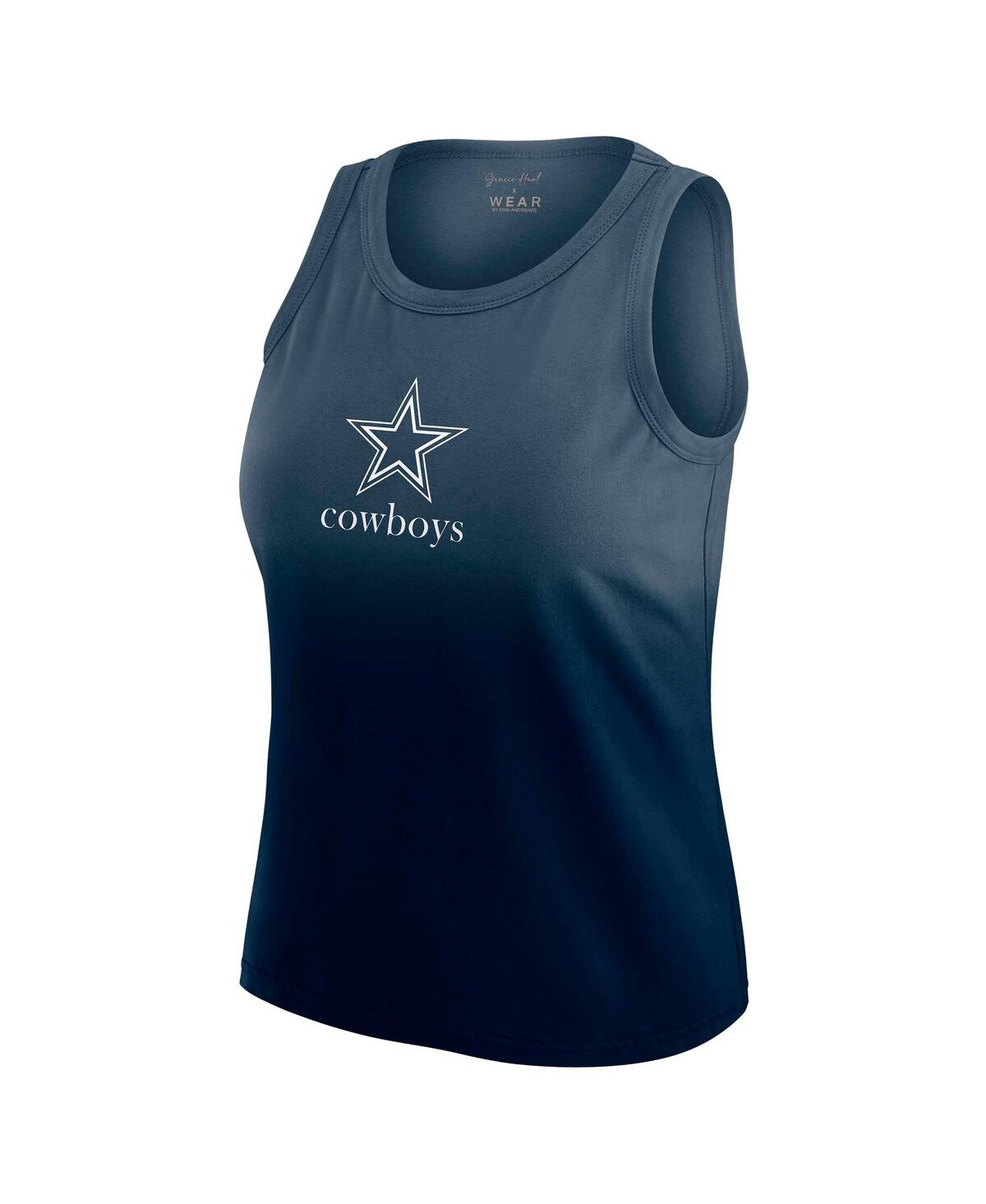 Wear By Erin Andrews X Gracie Women's Hunt Navy Dallas Cowboys Ombre Tank Top