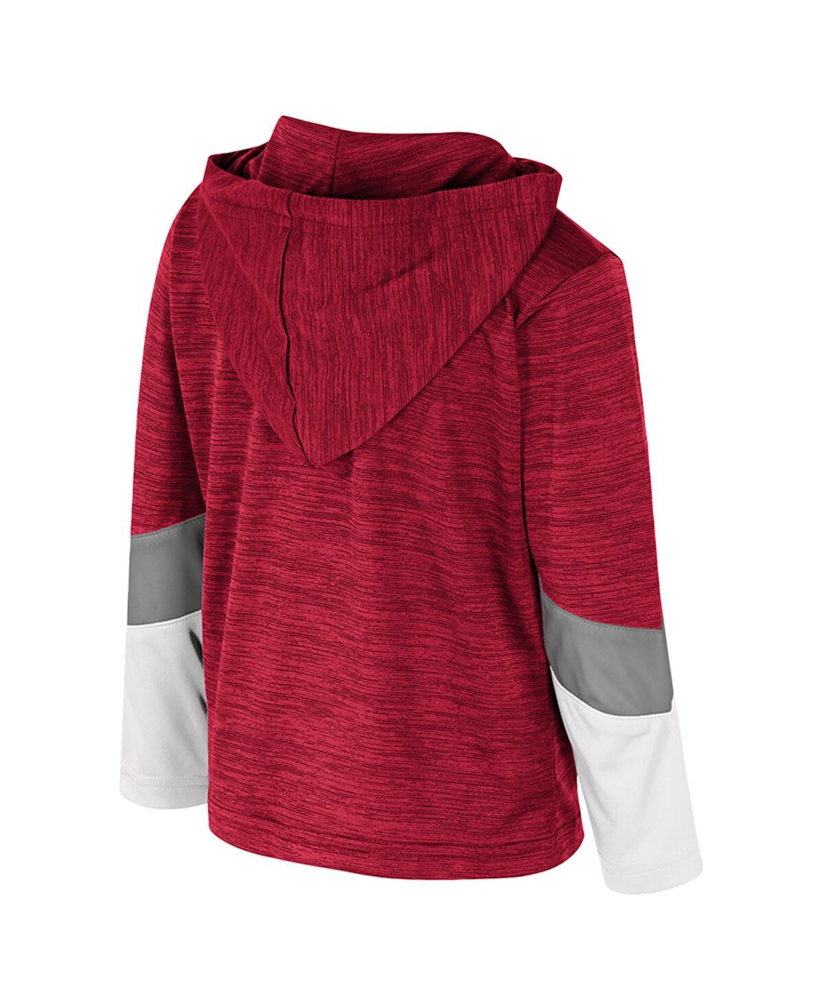 Colosseum Toddler Crimson Alabama Crimson Tide Rylos Quarter-zip Windshirt Jacket In Red