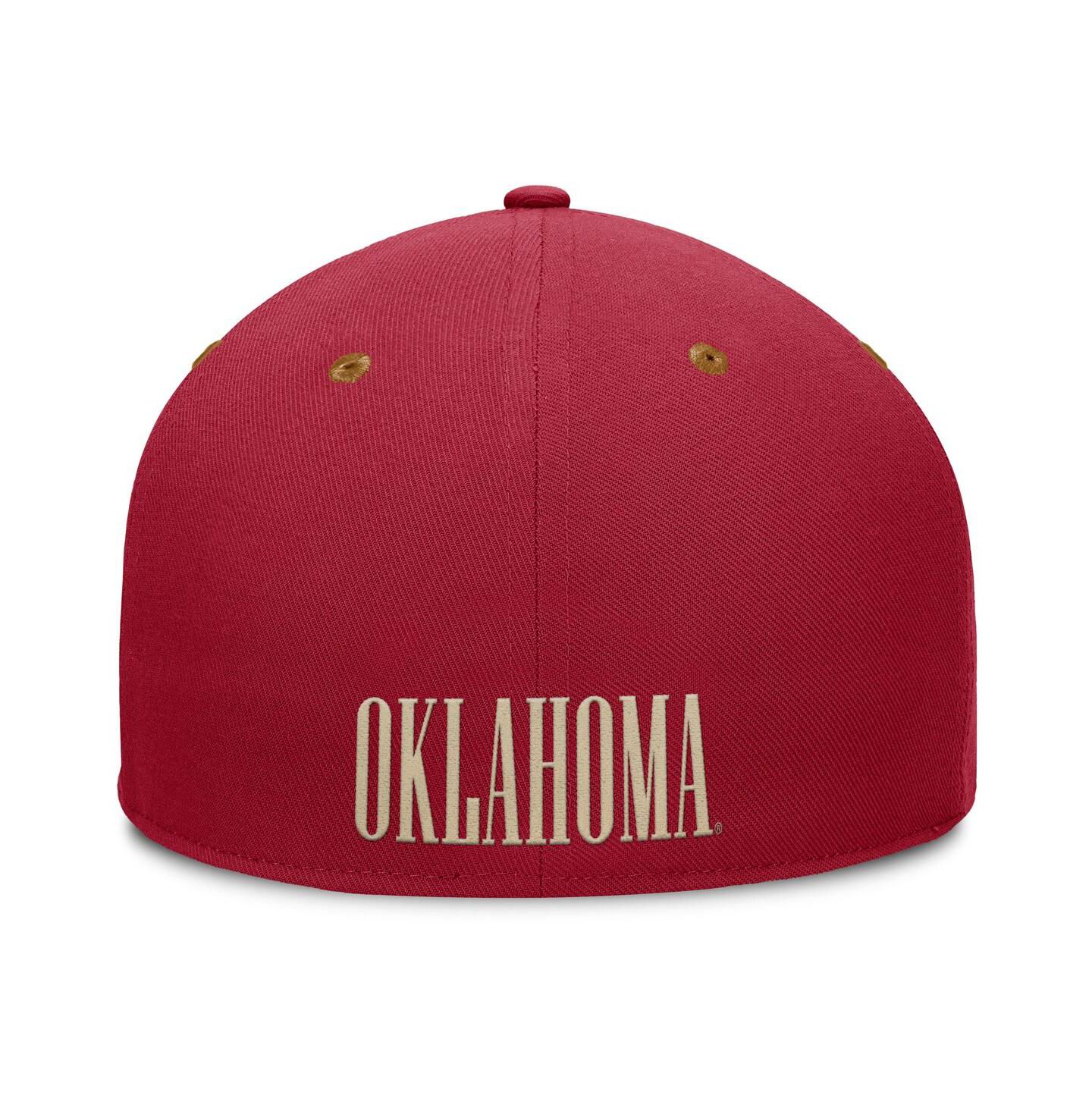 Мужская кепка Fanatics Crimson/Brown Oklahoma Sooners NoBo Fitted Hat — фото 4
