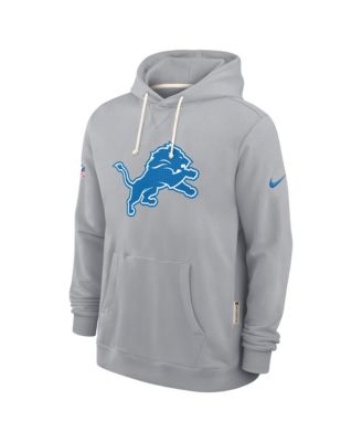 Men's Gray Detroit Lions Sideline Standard Issue Initial Home Dri-FIT Hoodie