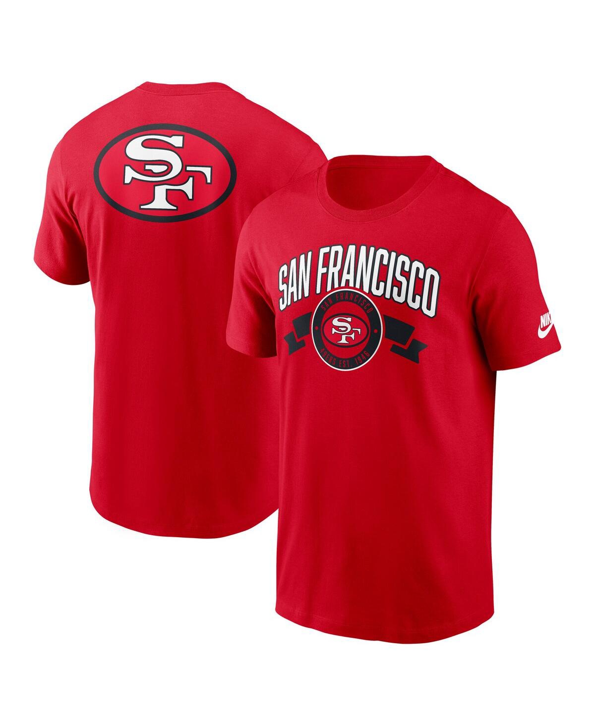 Nike Scarlet San Francisco 49ers Rewind Front And Back Hit Essential T-shirt In Red