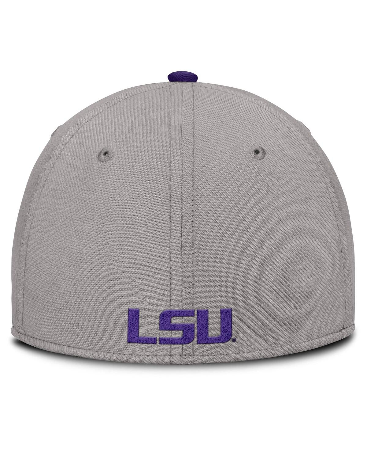 Nike Men's Gray Lsu Tigers Rise Prep Performance Flex Hat In Gray