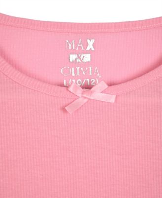 Little and Big Girls' Bow Print Pajama, 3-Piece Set