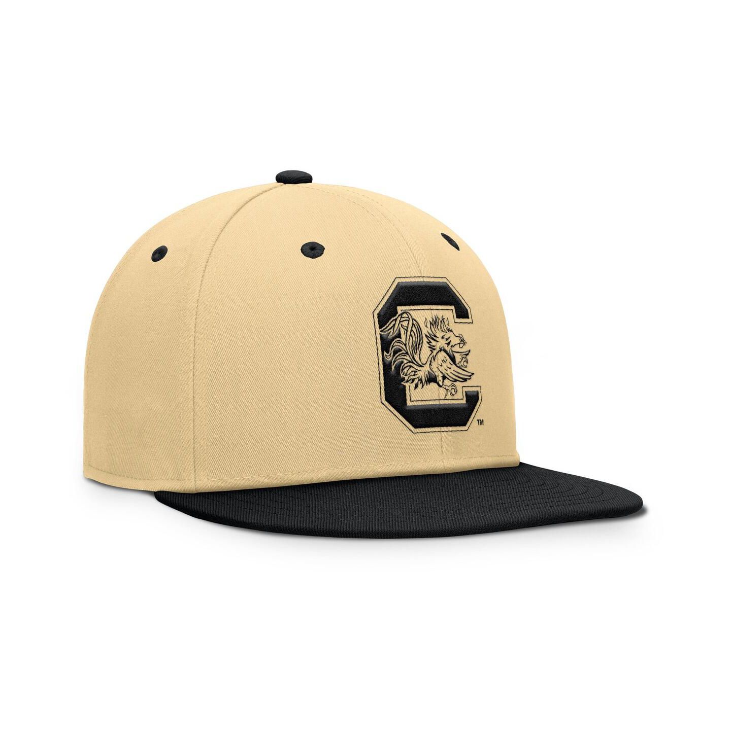 Мужская кепка Fanatics Khaki/Black South Carolina Gamecocks Balance Fitted Hat — фото 3