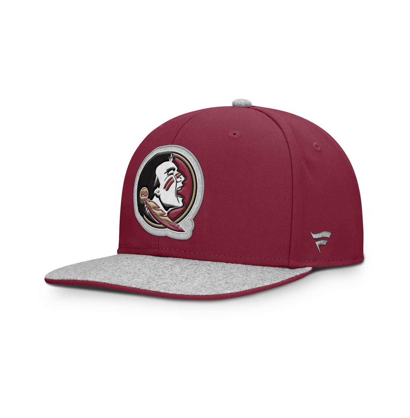 Мужская кепка Fanatics Garnet Florida State Seminoles Loden Snapback Hat — фото 1